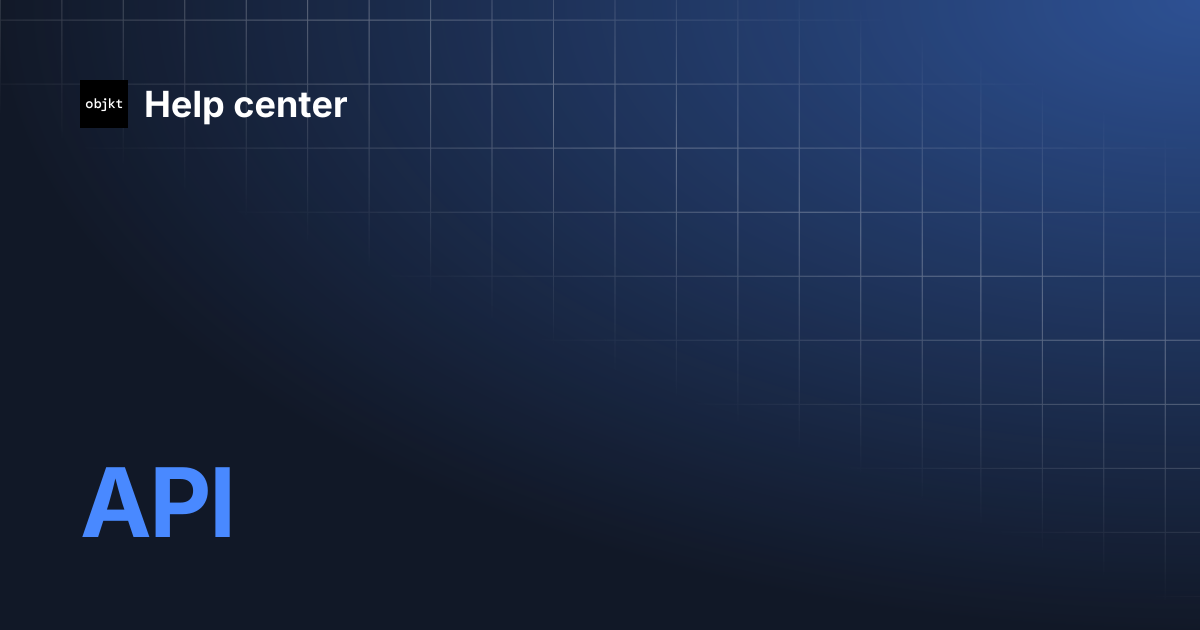 API | Help center